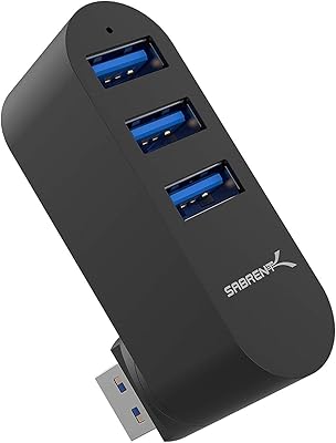 Hub mini usb 3.0 syprint premium en aluminium [rotatif à 90°/180°] (hb-r3mb)