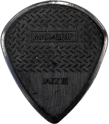 Médiators dunlop max grip jazz iii stevo, noirs, 24 pièces/sac 471r3s