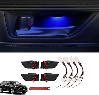 Alimentation compatible avec l'éclairage led toyota venza 2023 2022 2021 poignée de porte intérieure accessoires pour cuvette et éclairage décoratif lampe intérieure 4 pièces bleu. Diaytar : Des prix mini pour un service maxi