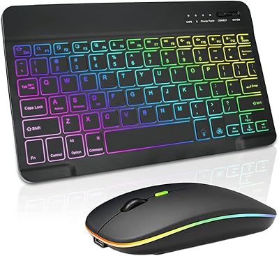 Ensemble clavier et souris bluetooth ultra fin pour ipad, clavier et souris
