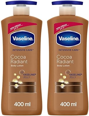 Lait hydratant pour le corps vaseline coco radiant, 2 x 400 ml