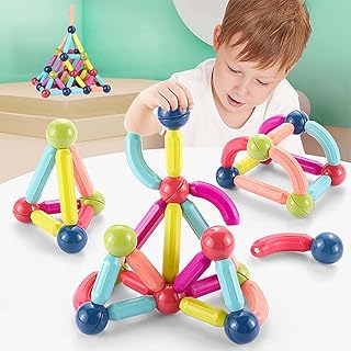 Ensemble de boules et de tiges magnétiques jouets montessori pour enfants 42
