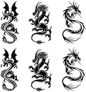Autocollants de tatouages ​​temporaires de petits dragons pour enfants, femmes, hommes et filles