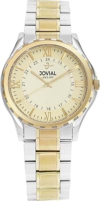 Montre jovial moderne pour femme en acier inoxydable, 28 mm, couleur or, modèle