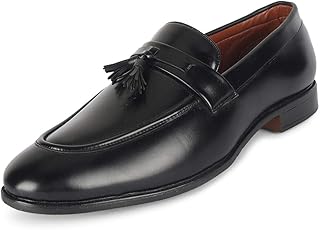 Mocassins pour hommes avec pompon chaussure de travail décontractée en cuir