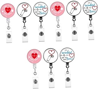 Nuobesty 9 pièces boucle d'extension de badge stéthoscope rose insigne d'infirmière infirmier étudiant