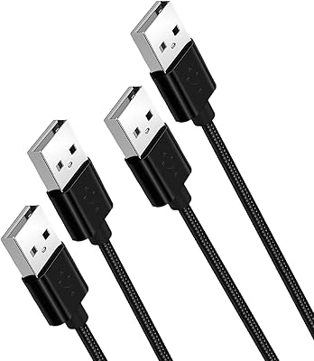 Câble usb ichun mâle à mâle, 2 pieds, 2 câbles usb a vers