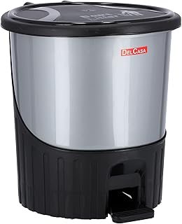 Poubelle delcasa easy pedal, multicolore, 8,5 litres, dc1496