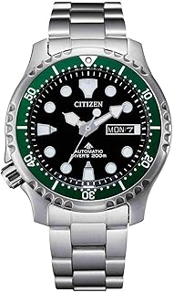 Montre analogique avec bracelet en acier inoxydable pour homme, couleur noir/argent, ny0084-89ee, noir