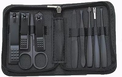 Ensemble coupe-ongles professionnel 9 pièces, ensemble de manucure et pédicure professionnel en acier
