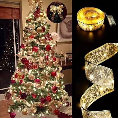 Bande de décoration de noël avec lumières pour décoration d'arbre de noël