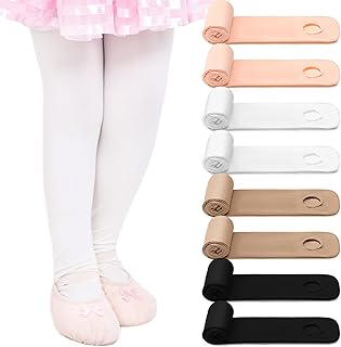 8 paires de collants de danse convertibles sans pieds pour petites filles