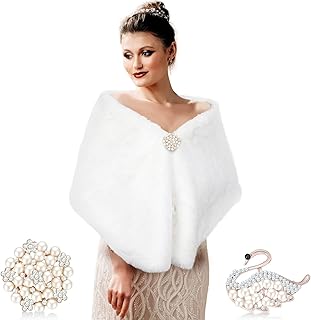 Châle en fausse fourrure pour femme, écharpe en fausse fourrure pour fête