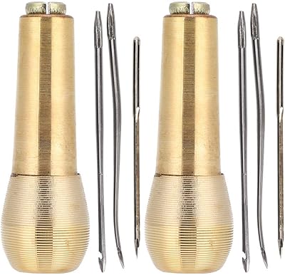 Aiguille à coudre en cuir 2 pièces, outil de réparation de couture à