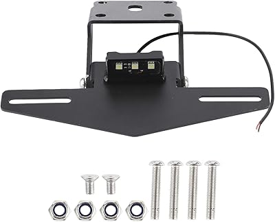 Support de plaque d'immatriculation de moto garde-boue support moto éliminant avec lumière