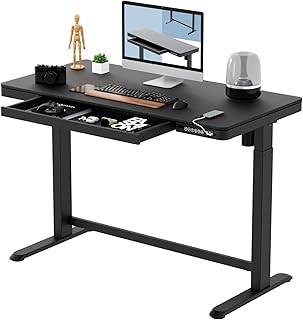 Bureau debout électrique flexi spot avec tiroir et hauteur réglable 48"