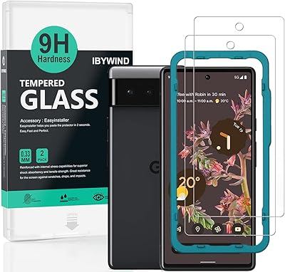 Protecteur d'écran ibywind pour google pixel 6 [pack de 2], avec kit d'installation