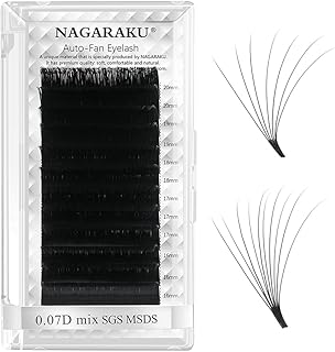Nagaraku volume extensions de cils naturel auto fan faux yeux lahes 0,07 d