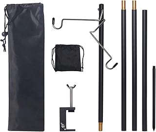 Hikeman poteau de lampe de camping pliant - lampe portable ultralégère en alliage