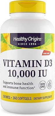 Vitamine d3 healthy origins 10 000 ui
