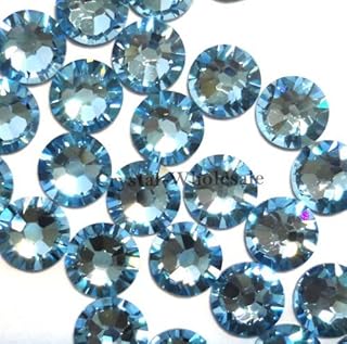 144pcs aigue-marine (202) bleu swarovski 2088 xerius 16ss strass déco ronds à dos