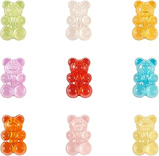180 pièces de perles d'ours gommeux colorées kawaii, couleur bonbon transparente, perles en acrylique en vrac pour la fabrication de bijoux de cheveux. Catalogue géant, prix mini chez Diaytar Sénégal