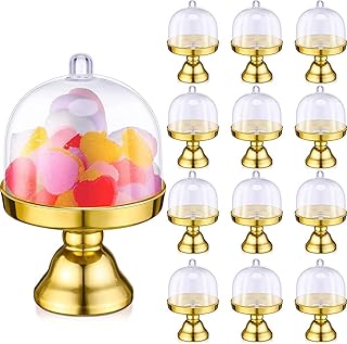 12 pièces tasses à dessert mini support gâteau en plastique avec couvercle