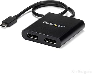 Adaptateur startec.com usb type c vers double displayport 1.2 répartiteur multi-écran