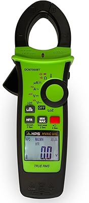 Pince multimètre numérique kps-dcm7000bt trms avec bluetooth pour applications cvc