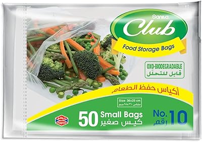 Sacs de conservation alimentaire sanita biodegradable club, n° 10, taille 36 x 25