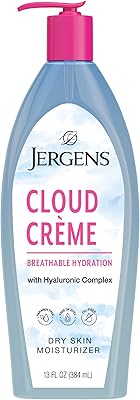 Lait pour le corps respirant jergens cloud cream, hydratant à absorption rapide