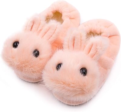 Pantoufles pour bébés filles, licorne moelleuse, teinture en dentelle, dessin animé, mignon, chaud