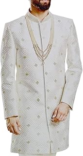 Costume de marié indien crème inmunrak pour homme sh1009