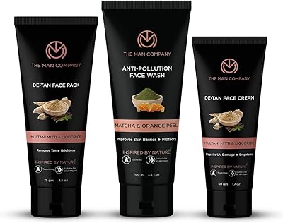 The man company de-tan naturally | combo de nettoyant pour le visage anti-pollution