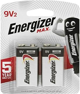 Pile alcaline energizer max 9 v, paquet de 2, 522 bp2