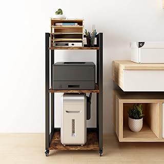 Support d'imprimante domestique portable à 3 niveaux ponsia avec support de rangement