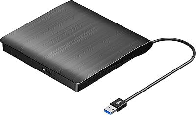 Lecteur dvd externe usb 3.0 roofull, graveur de lecteur optique cd dvd +/-rw