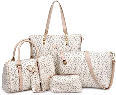 Ensemble de 5 sacs à main classiques - blanc