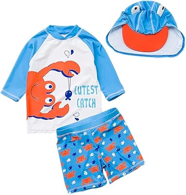 Ensemble de maillot de bain 3 pièces pour nourrissons et tout-petits, maillot