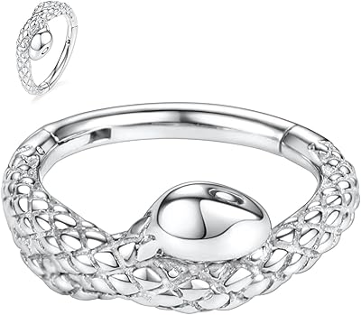 16g nez conque anneau en acier chirurgical helix conque tragus boucles d'oreilles articulé