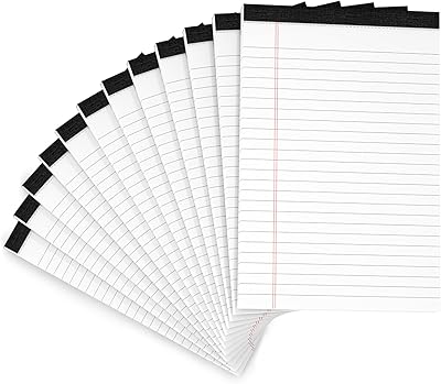 Ensemble de 12 cahiers 5x8" 80 g m2 avec 30 feuilles chacun