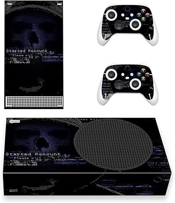 Autocollants en vinyle playvital personnalisés hacker skull pour xbox series s, autocollants