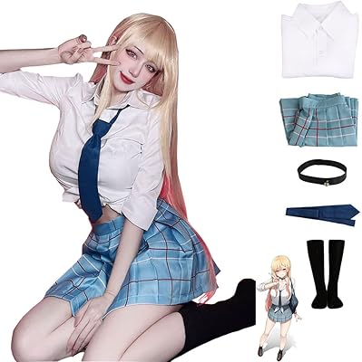 Anime my dress up darling cosplay costume uniforme scolaire kitagawa robe chemise jupe