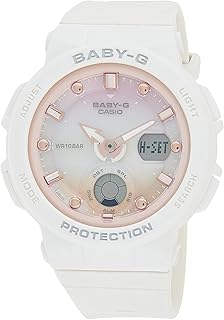 Montre à quartz casio pour femme, affichage analogique-numérique et bracelet en résine, bga-250-7a2dr