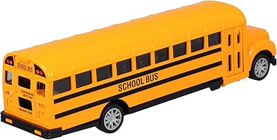 Jouet modèle de bus scolaire capilock, voitures moulées sous pression en alliage jaune