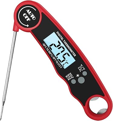 Thermomètre à viande numérique ibama avec aimant lcd et tire-bouchon, extrêmement étanche ipx6