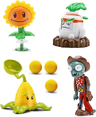 Jisao 4pcs zombies vs. zombies pvz figurines série 1 et 2 excellents cadeaux