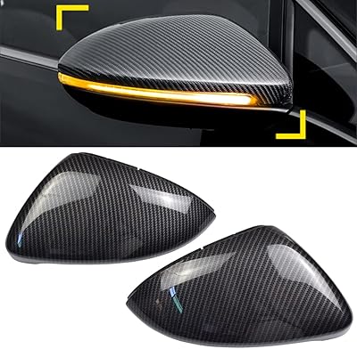 Une paire de caches de rétroviseurs noirs côté gauche droit pour volkswagen golf