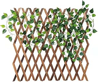 Lingwei clôture en bois extensible, cadre d'escalade de plantes artificielles de jardin, décoration