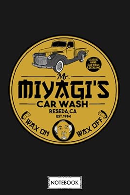 Carnet mr miyagi car wash a73508 : couverture finition mate, 6x9 120 pages